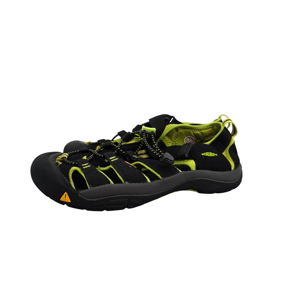 Keen Newport H2 Waterproof Hiking Sandals Black Lime Green Youth 6 1009965
